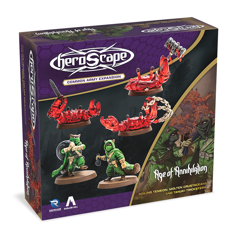 Boiling Tension: Molten Crustaceans & Tanuki Tricksters Common Army Expansion - Unpainted Standard Edition-All Things Heroscape