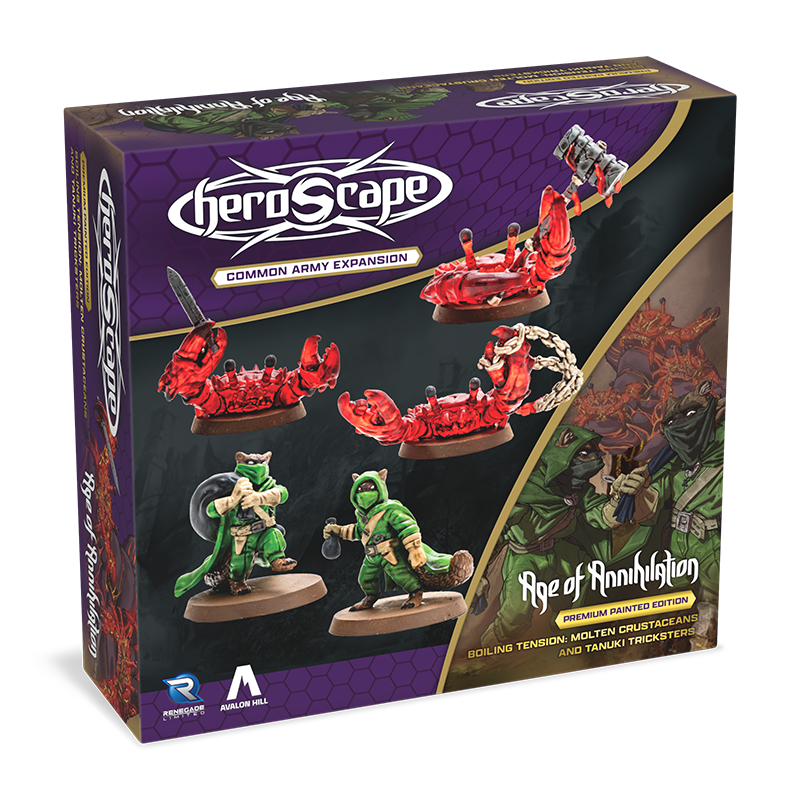 Boiling Tension: Molten Crustaceans & Tanuki Tricksters Common Army Expansion - Pre-Painted Premium Edition-All Things Heroscape