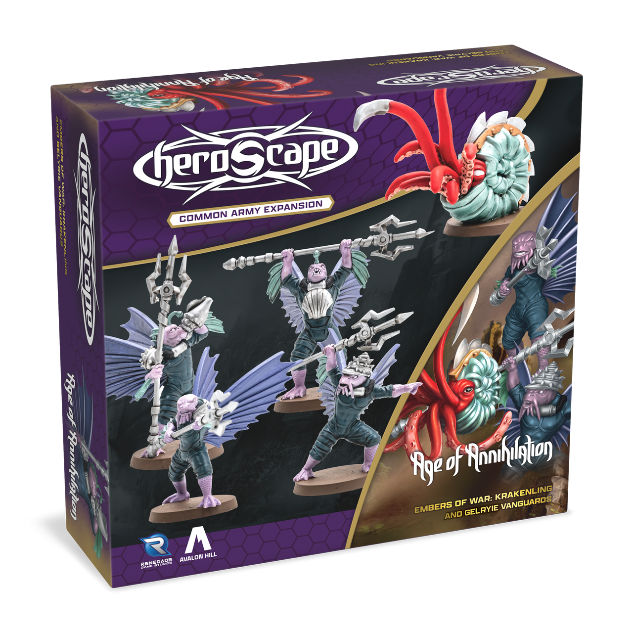 Embers of War: Krakenling & Gelryie Vanguards Common Army Expansion - Unpainted Standard Edition-All Things Heroscape