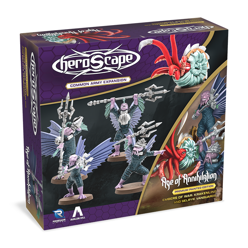 Embers of War: Krakenling & Gelryie Vanguards Common Army Expansion - Pre-Painted Premium Edition-All Things Heroscape