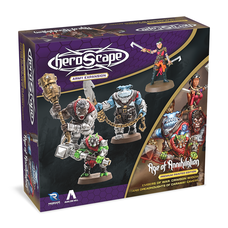 Embers of War: Crimson Widow & Dreadnoughts of Caraway Cavern Army Expansion - Pre-Painted Premium Edition-All Things Heroscape