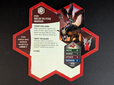 Raelin the Kyrie Warrior (AoA) - Unique Hero-All Things Heroscape