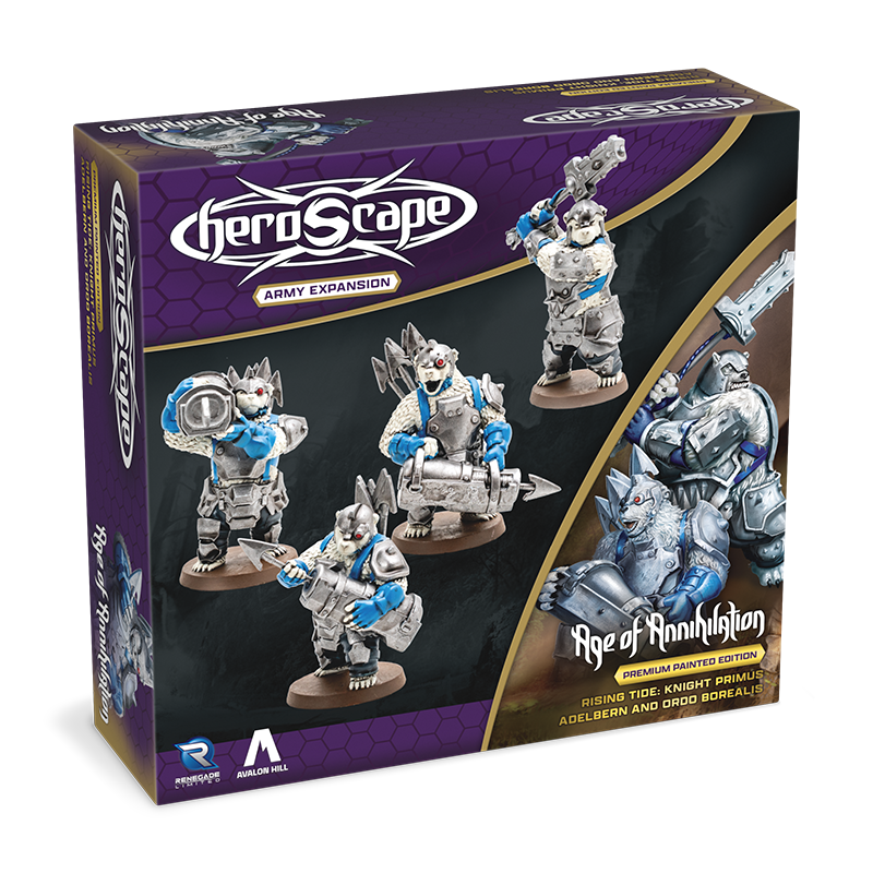 Rising Tide: Knight Primus Adelbern and Ordo Borealis Army Expansion - Pre-Painted Premium Edition-All Things Heroscape