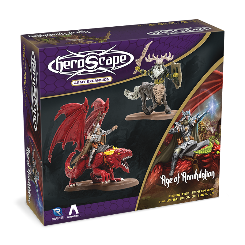 Rising Tide: Sonlen & Halushia, Scion of the Wild Army Expansion - Unpainted Standard Edition-All Things Heroscape