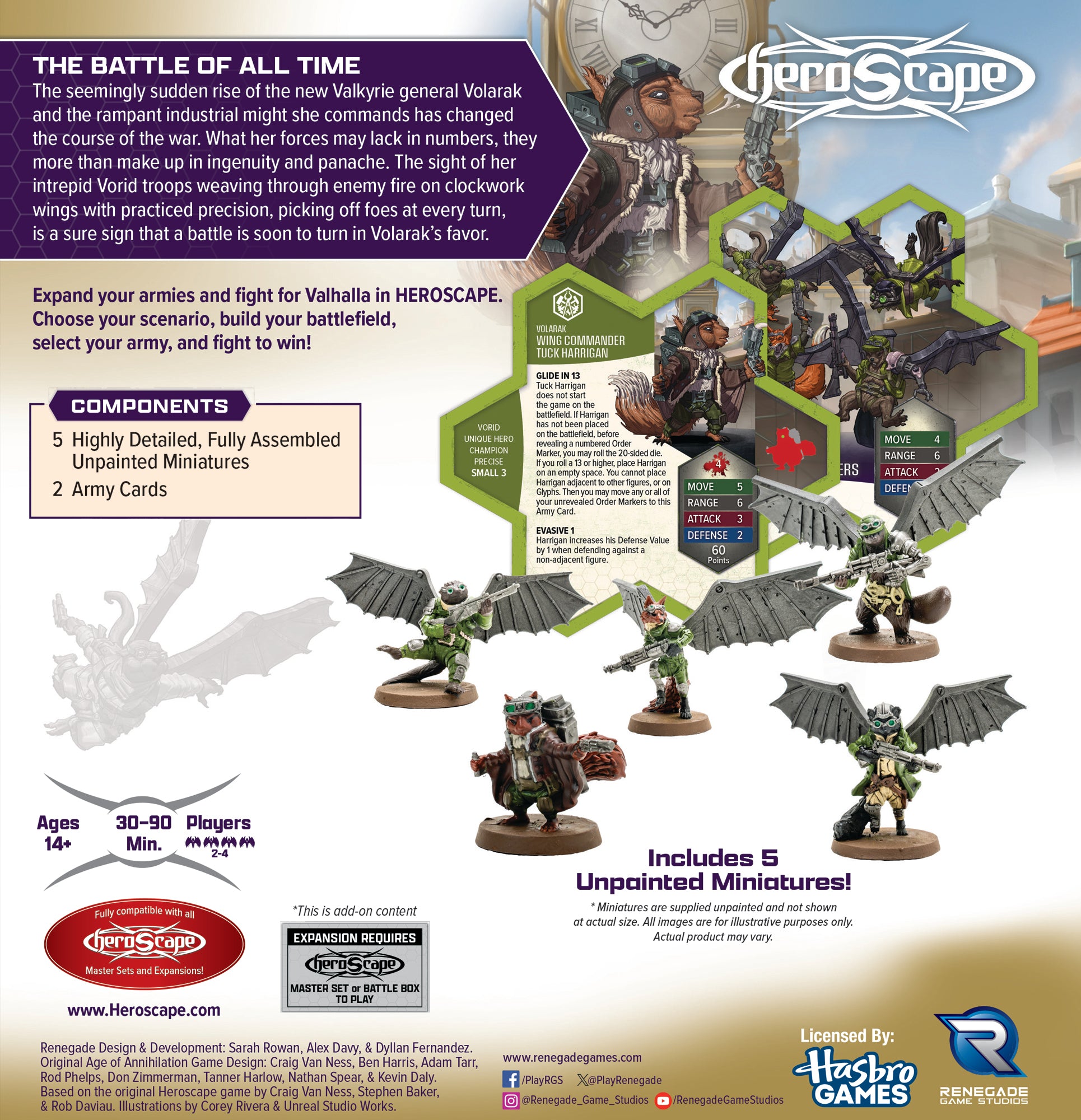 Heroscape: Rising Tide - Queen Maladrix & Festering Honor Guard Army Expansion (6 Unpainted Miniatures)