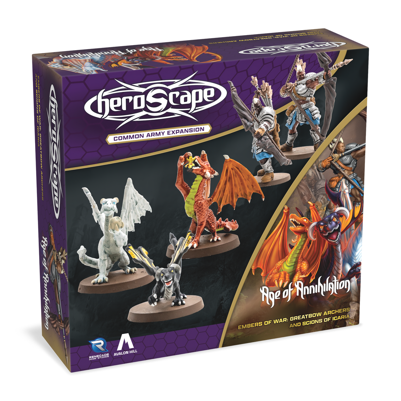 Embers of War: Greatbow Archers & Scions of Icaria Common Army Expansion - Unpainted Standard Edition-All Things Heroscape