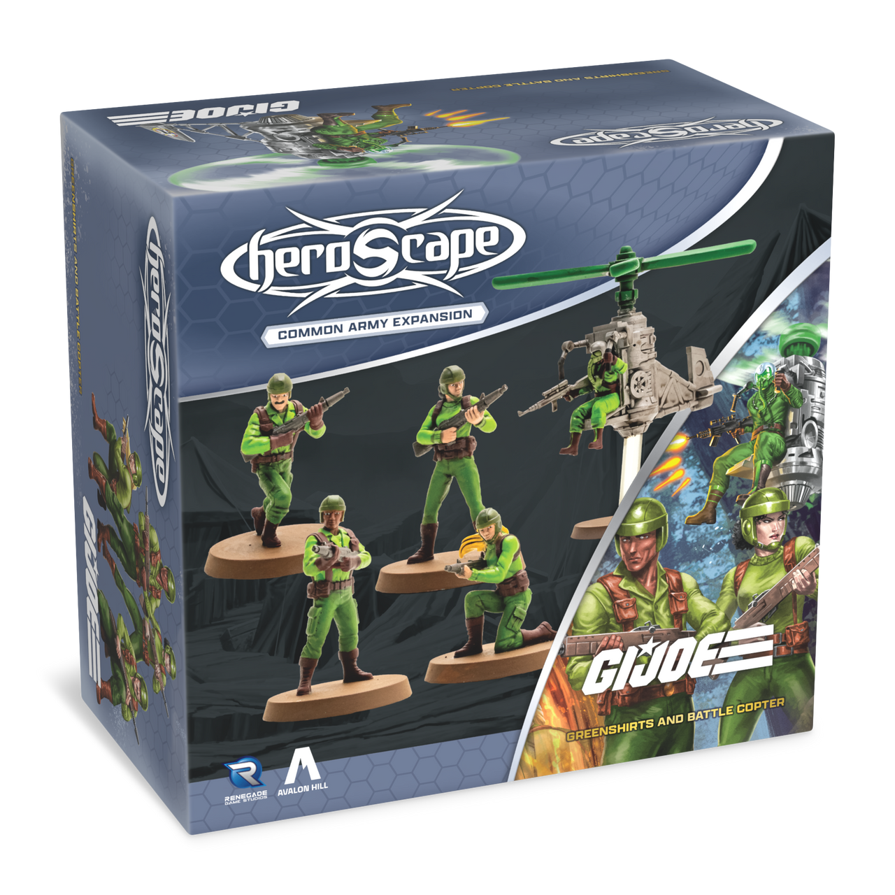 G. I. JOE Heroscape: Greenshirts & Battle Copter Common Army Expansion - Unpainted Standard Edition (PRE-ORDER)-All Things Heroscape
