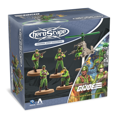 G. I. JOE Heroscape: Greenshirts & Battle Copter Common Army Expansion - Unpainted Standard Edition (PRE-ORDER)-All Things Heroscape