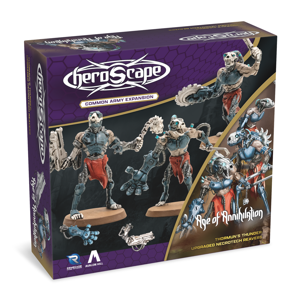 Thormun's Thunder: Upgraded Necrotech Reavers Common Army Expansion - Unpainted Standard Edition (PRE-ORDER)-All Things Heroscape
