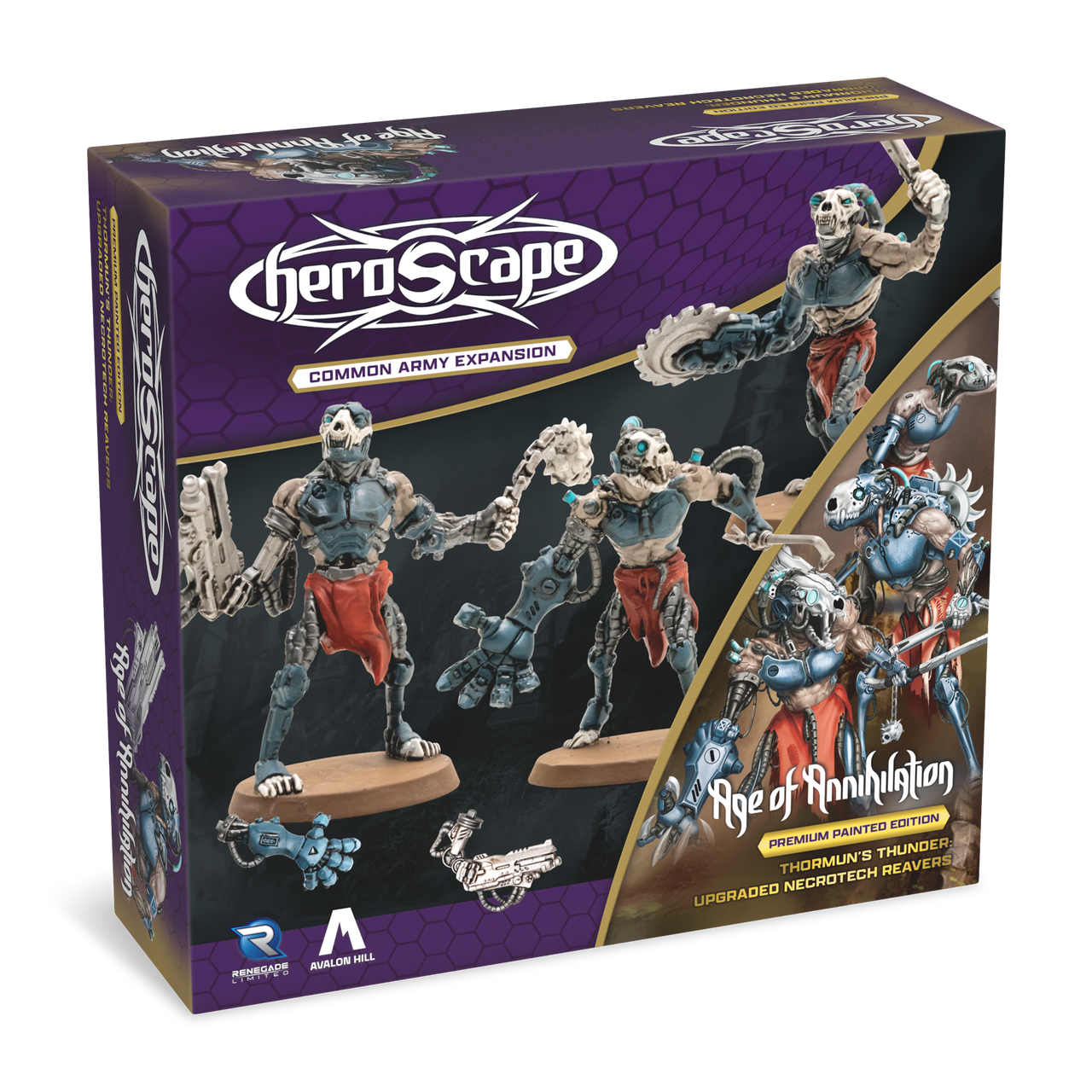 Thormun's Thunder: Upgraded Necrotech Reavers Common Army Expansion - Pre-Painted Premium Edition (PRE-ORDER)-All Things Heroscape