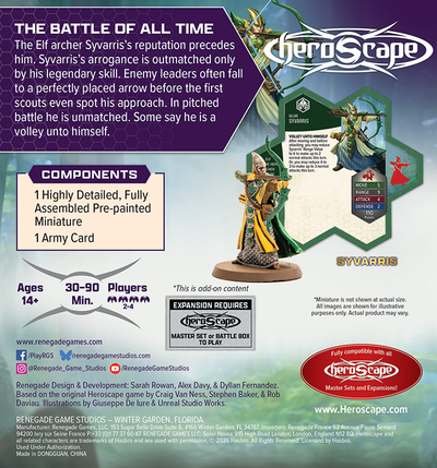 Syvarris - Age of Annihilation Promo Figure - Pre-Painted - Premium Edition-All Things Heroscape