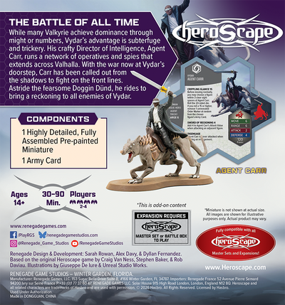 Agent Carr - Age of Annihilation Promo Figure - Pre-Painted - Premium Edition (Pre-Order)-All Things Heroscape