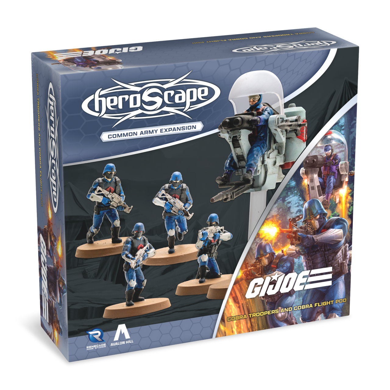 G. I. JOE Heroscape: COBRA Troopers & COBRA Flight Pod Common Army Expansion - Unpainted Standard Edition (PRE-ORDER)-All Things Heroscape