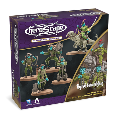 Gathering Storm: Chain Gruts & Ramosaur Rider Common Army Expansion - Unpainted Standard Edition (PRE-ORDER)-All Things Heroscape
