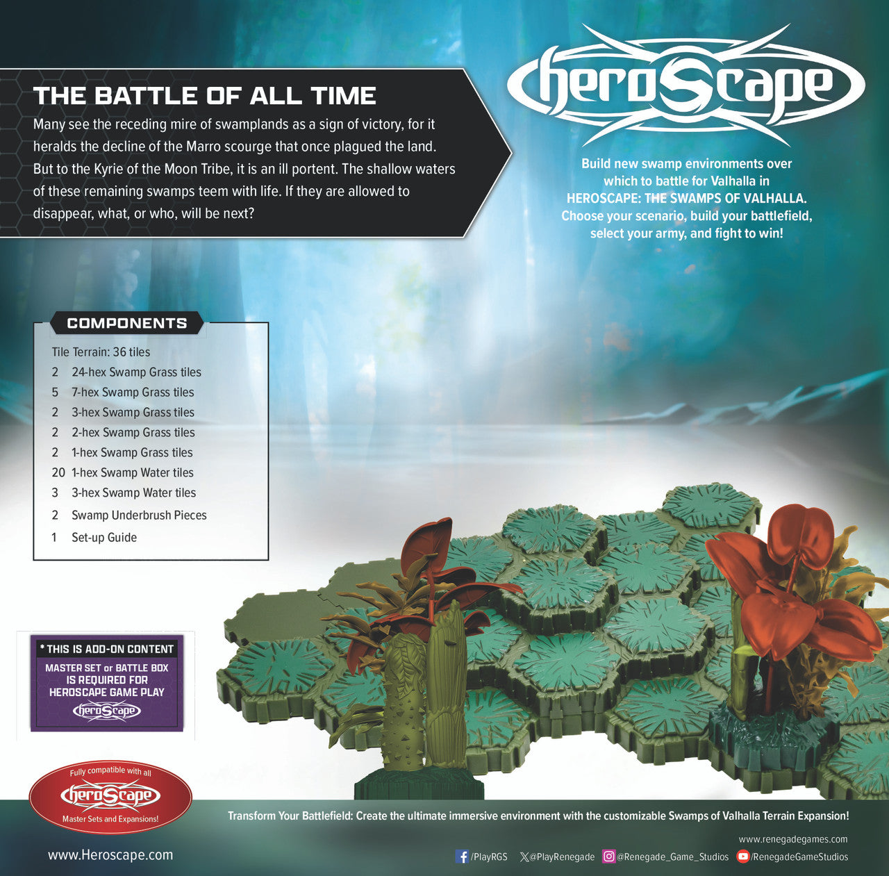 Heroscape: The Swamps of Valhalla Terrain Expansion-All Things Heroscape
