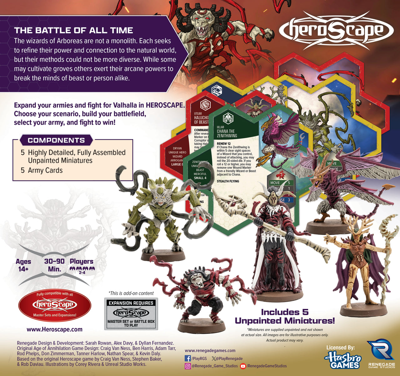 Embers of War: Heroes of Aboreas Army Expansion - Unpainted Standard Edition-All Things Heroscape