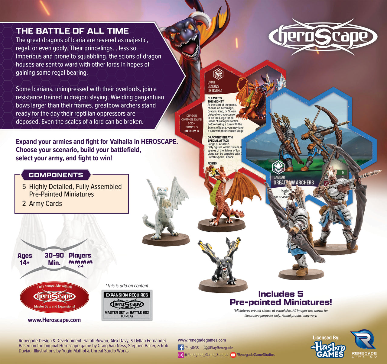 Embers of War: Greatbow Archers & Scions of Icaria Common Army Expansion - Pre-Painted Premium Edition-All Things Heroscape