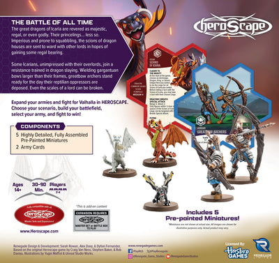 Embers of War: Greatbow Archers & Scions of Icaria Common Army Expansion - Pre-Painted Premium Edition-All Things Heroscape