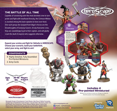 Embers of War: Crimson Widow & Dreadnoughts of Caraway Cavern Army Expansion - Pre-Painted Premium Edition-All Things Heroscape