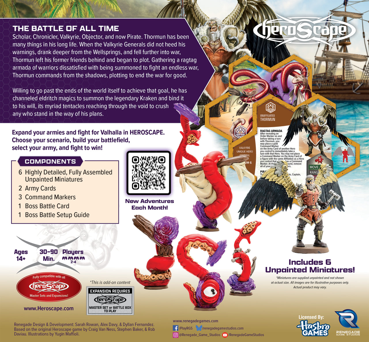 Thormun's Thunder: Thormun & Kraken Army Expansion - Unpainted Standard Edition (PRE-ORDER)-All Things Heroscape