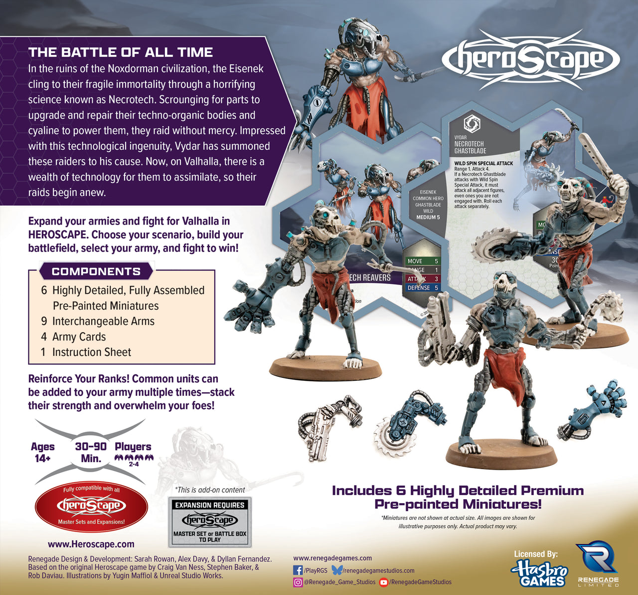 Thormun's Thunder: Upgraded Necrotech Reavers Common Army Expansion - Pre-Painted Premium Edition (PRE-ORDER)-All Things Heroscape