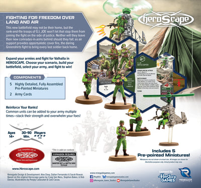 G. I. JOE Heroscape: Greenshirts & Battle Copter Common Army Expansion - Pre-Painted Premium Edition (PRE-ORDER)-All Things Heroscape
