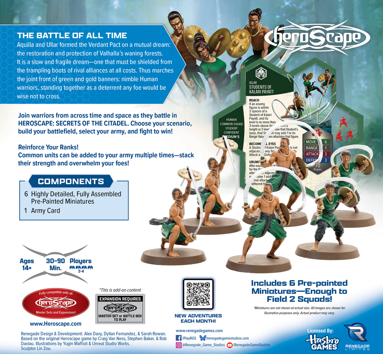 Secrets of the Citadel: Students of Kalari Payatt Army Expansion - Pre-Painted Premium Edition (PRE-ORDER)-All Things Heroscape
