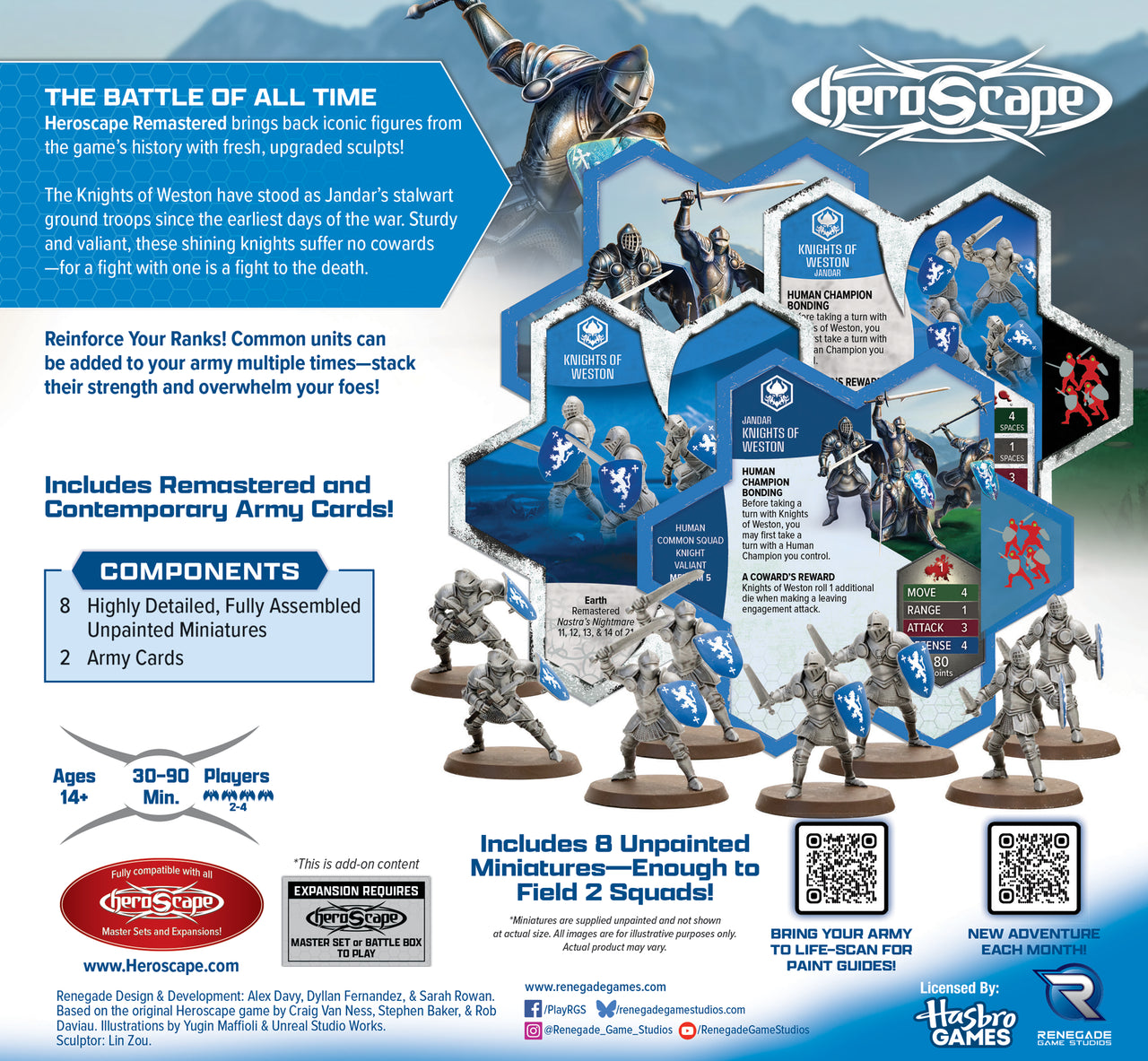 Secrets of the Citadel: Knights of Weston Remastered Army Expansion - Unpainted Standard Edition (PRE-ORDER)-All Things Heroscape