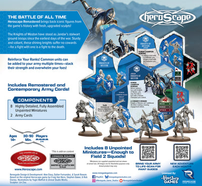 Secrets of the Citadel: Knights of Weston Remastered Army Expansion - Unpainted Standard Edition (PRE-ORDER)-All Things Heroscape