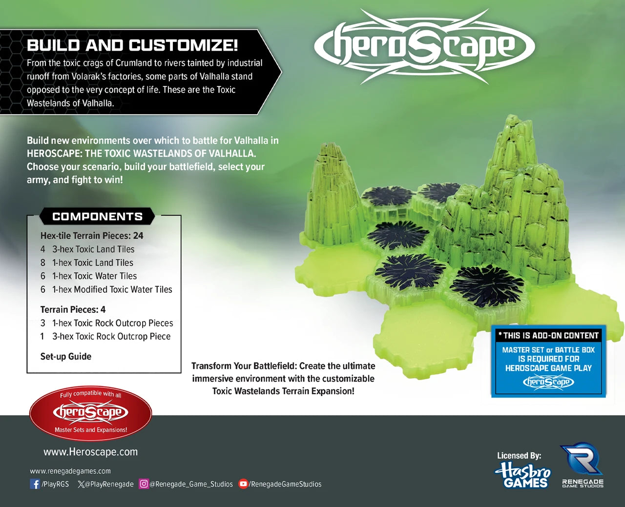 Heroscape: Toxic Wastelands of Valhalla Terrain Expansion (PRE-ORDER)-All Things Heroscape