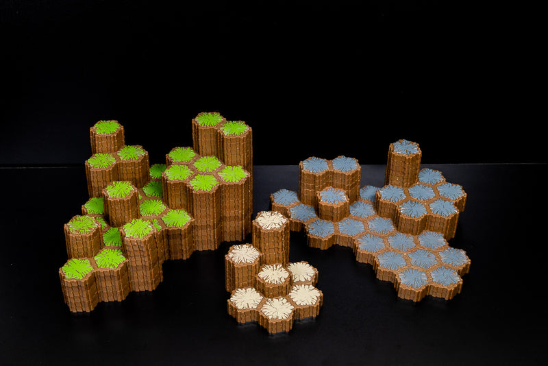 Grass Rock Sand Terrain Lot - 338 Hexes
