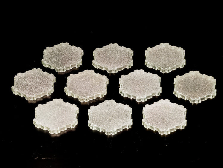 10 x 1-Hex Ice Tiles-All Things Heroscape