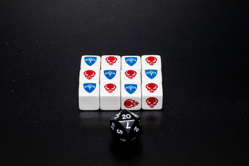 White Combat Dice Set - ROTV 2nd Edition-All Things Heroscape