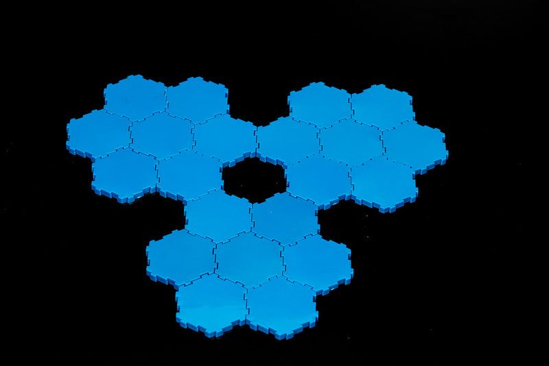 21 x 1-Hex Blue Water Tiles