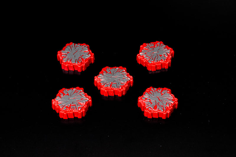 5 x 1-Hex Lava Tiles