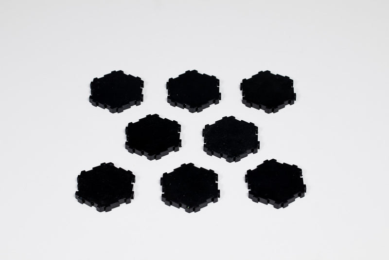 8 x 1-Hex Black Shadow Terrain