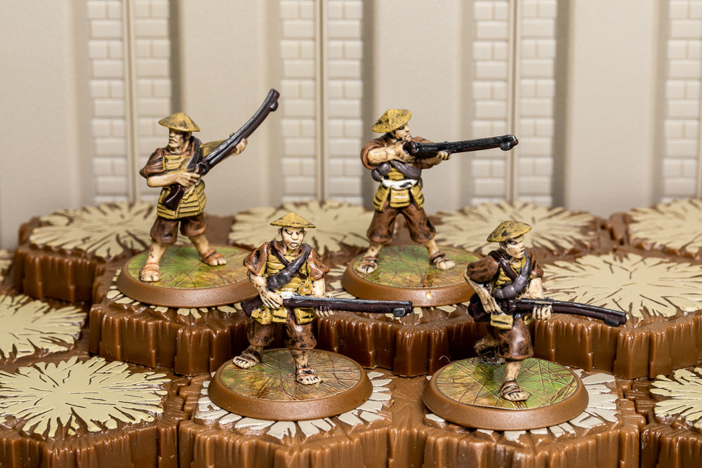 Ashigaru Harquebus Riflemen - Common Squad-All Things Heroscape