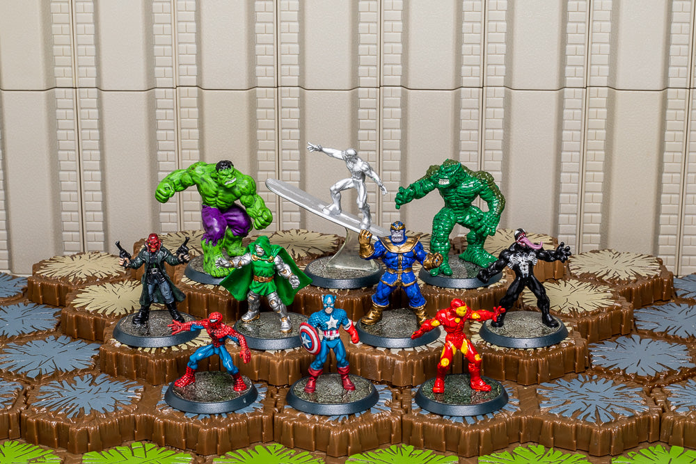 Complete Marvel: Conflict Begins - 10 Figures Only Set-All Things Heroscape