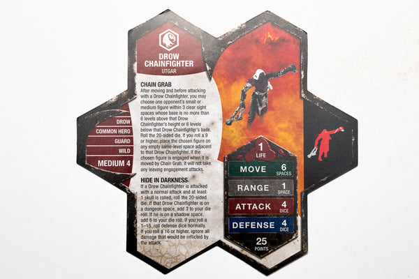 Drow Chainfighter - Common Hero - All Things Heroscape