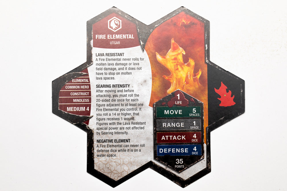 Fire Elemental Hero Fire Elemental - Common Hero - All Things Heroscape