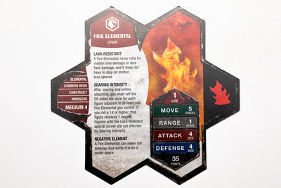 Fire Elemental - Common Hero-All Things Heroscape