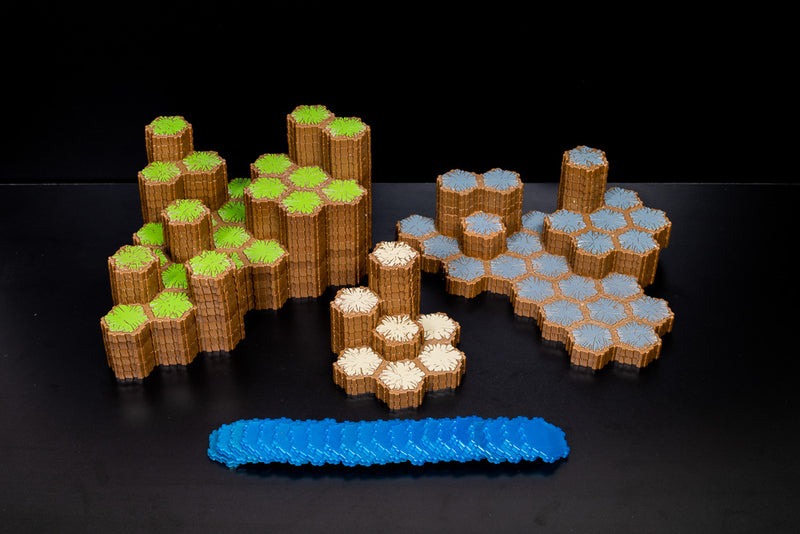 Grass Rock Sand SPARKLY Water Terrain Lot - 359 Hexes