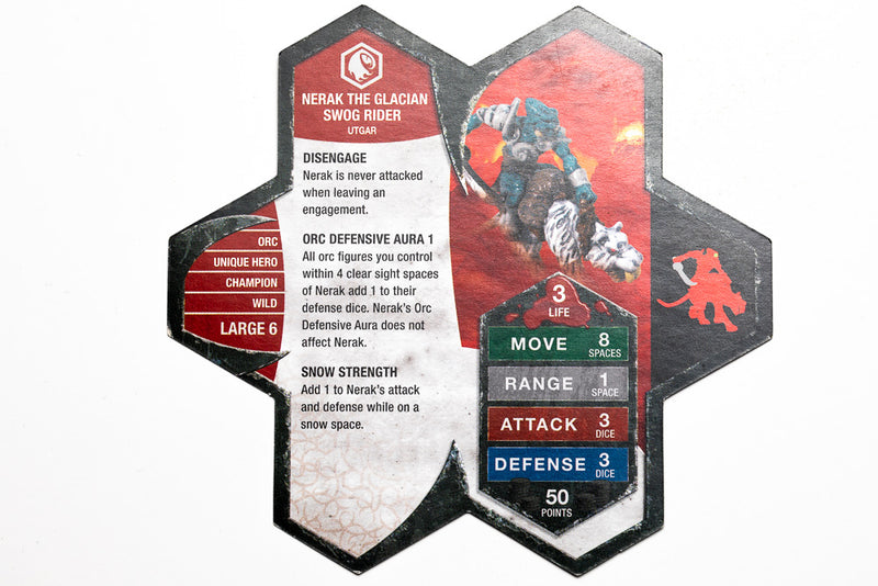 Nerak the Glacian Swog Rider - Unique Hero - All Things Heroscape