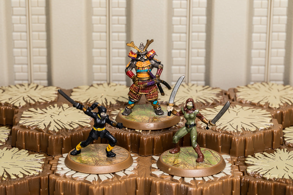 Heroes of the Molten Sea - Unique Heroes Set - Moriko Kato Katsuro Otonashi-All Things Heroscape