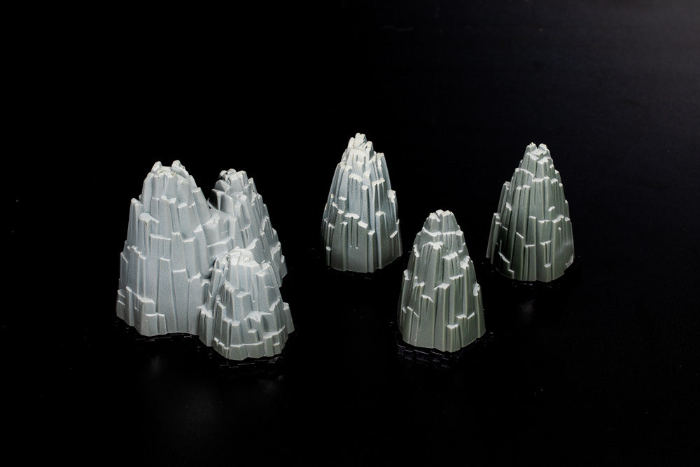 Rock Outcrops w/ Bases - Set of 4-All Things Heroscape